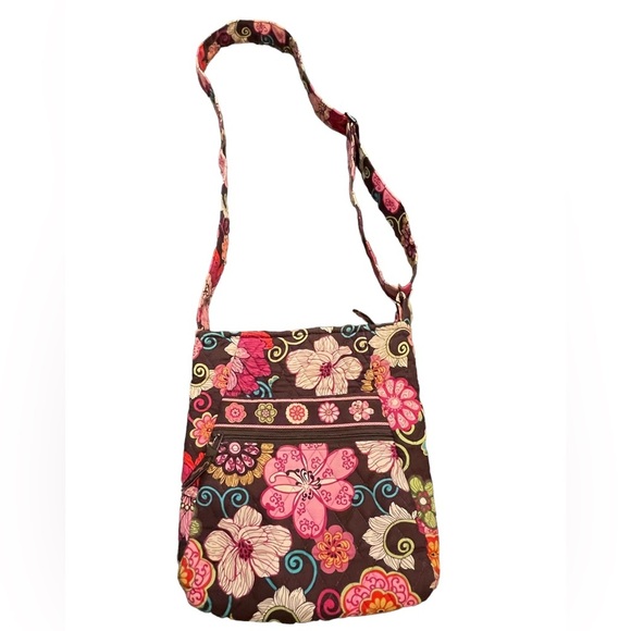 🔥🌺Vera Bradley Mod Floral pink hipster crossbody purse - RETIRED pattern. - Picture 1 of 6